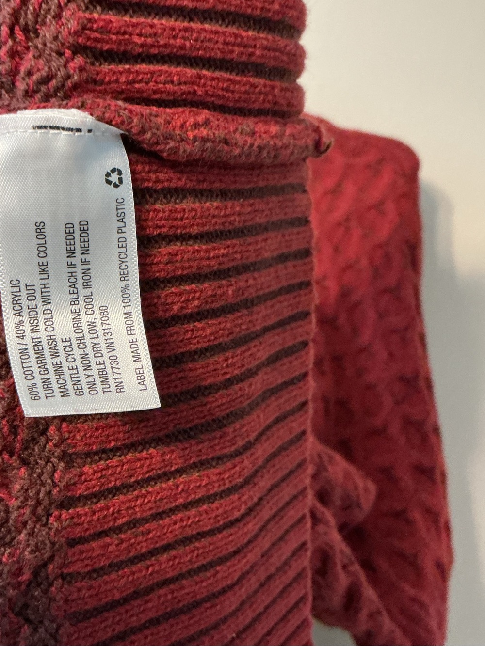 Knox Rose Cable Knit Turtleneck Sweater - Brick Red - Picture 7 of 7